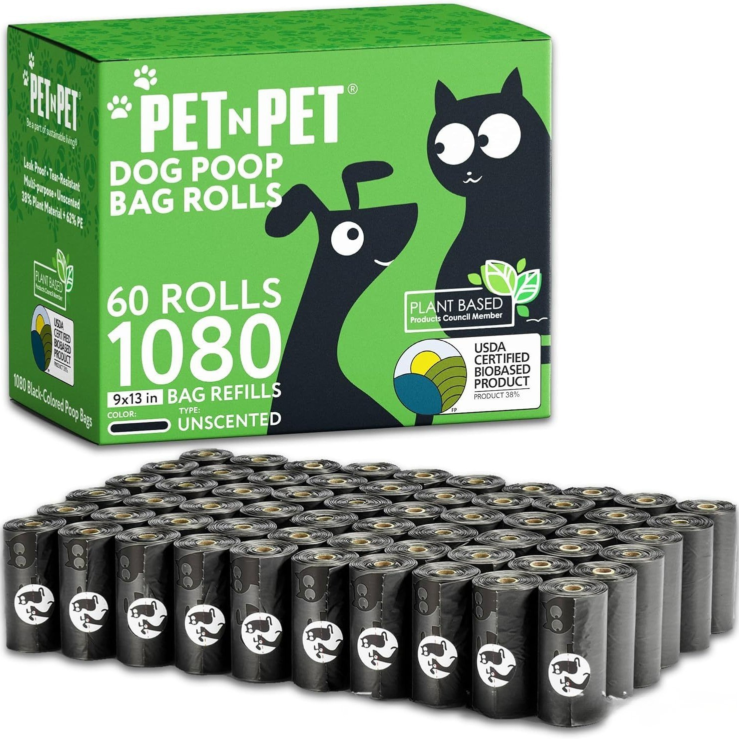PET N PET 1080 Count Dog Poop Bags