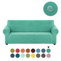 Sofa cover made of waterproof elastane material.