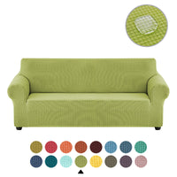 Sofa cover made of waterproof elastane material.