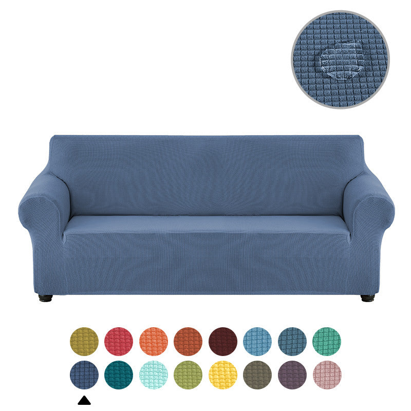 Sofa cover made of waterproof elastane material.