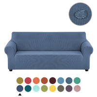 Sofa cover made of waterproof elastane material.