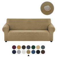 Sofa cover made of waterproof elastane material.