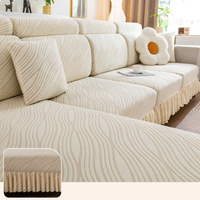 Stretchable jacquard velvet sofa cover suitable for all four seasons.
