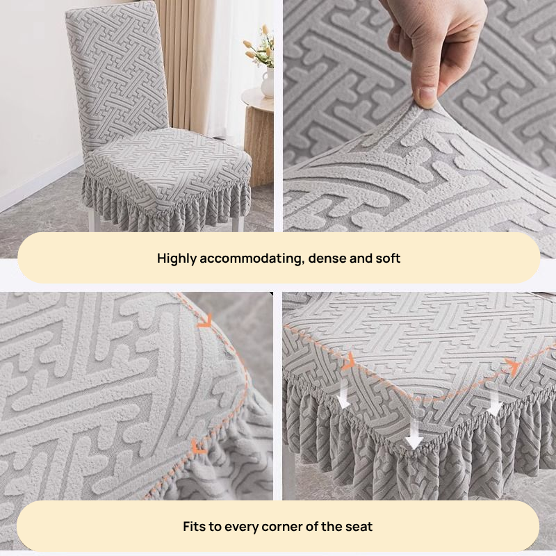 Stretchy Full-Wrap Dining Chair Cover with Optional 5cm Foam Cushion