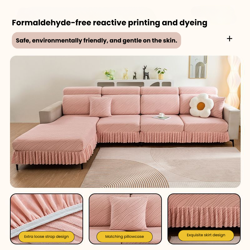 Stretchable jacquard velvet sofa cover suitable for all four seasons.