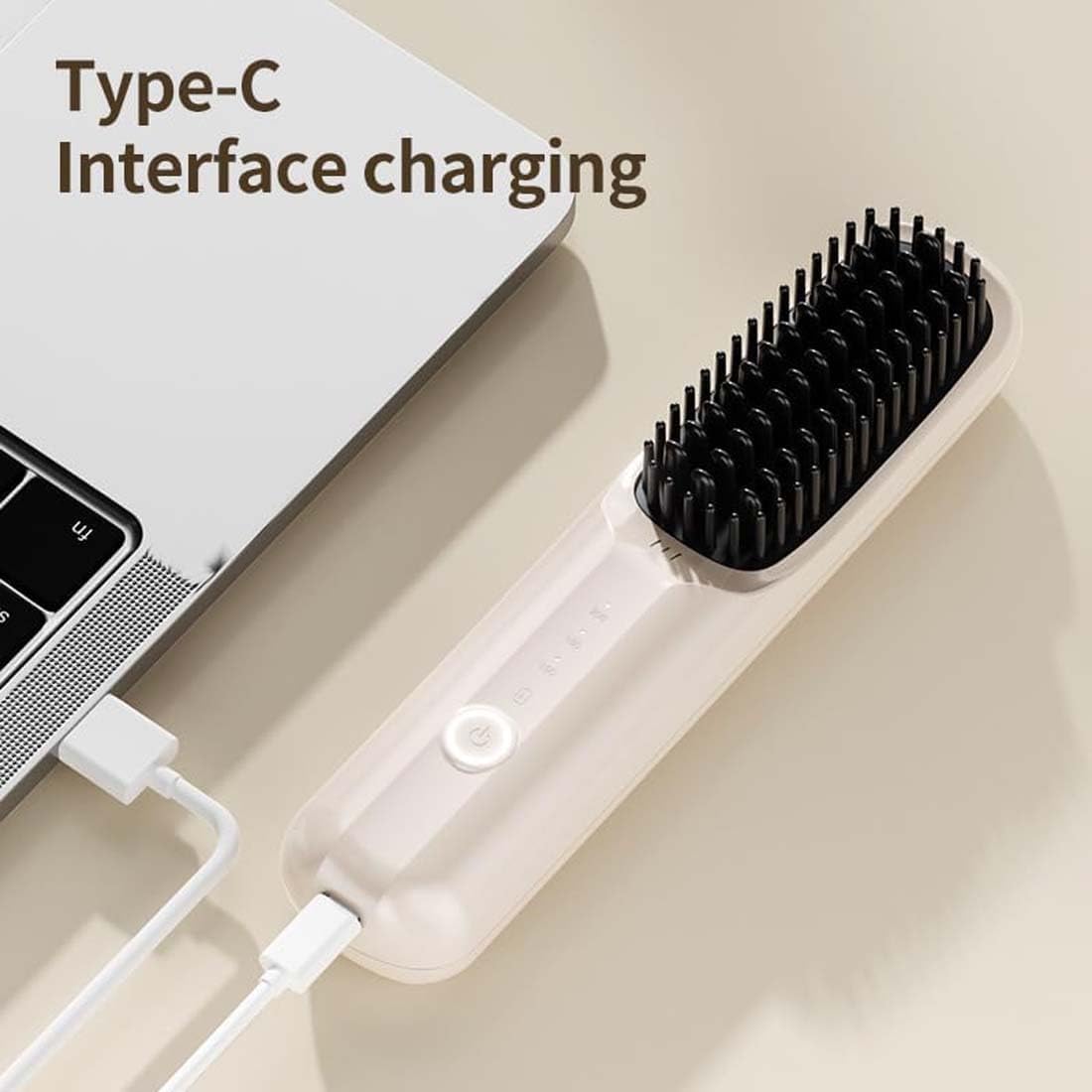 Negative Ion Hair Straightener Brush – Smooth & Frizz-Free Hair