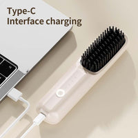 Negative Ion Hair Straightener Brush – Smooth & Frizz-Free Hair