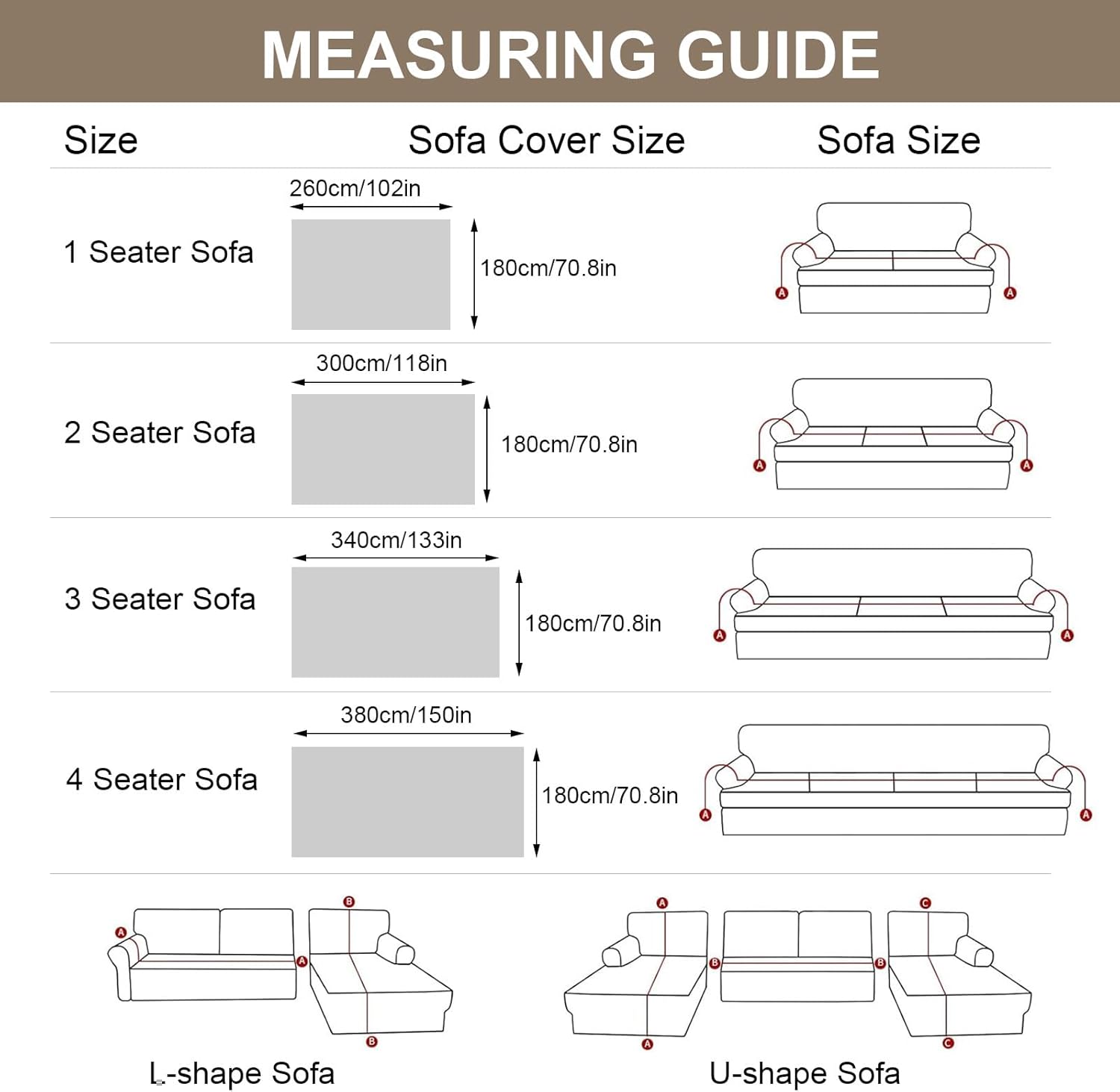 Chenille Non-Slip Sided Slipcover for Corner Sofa