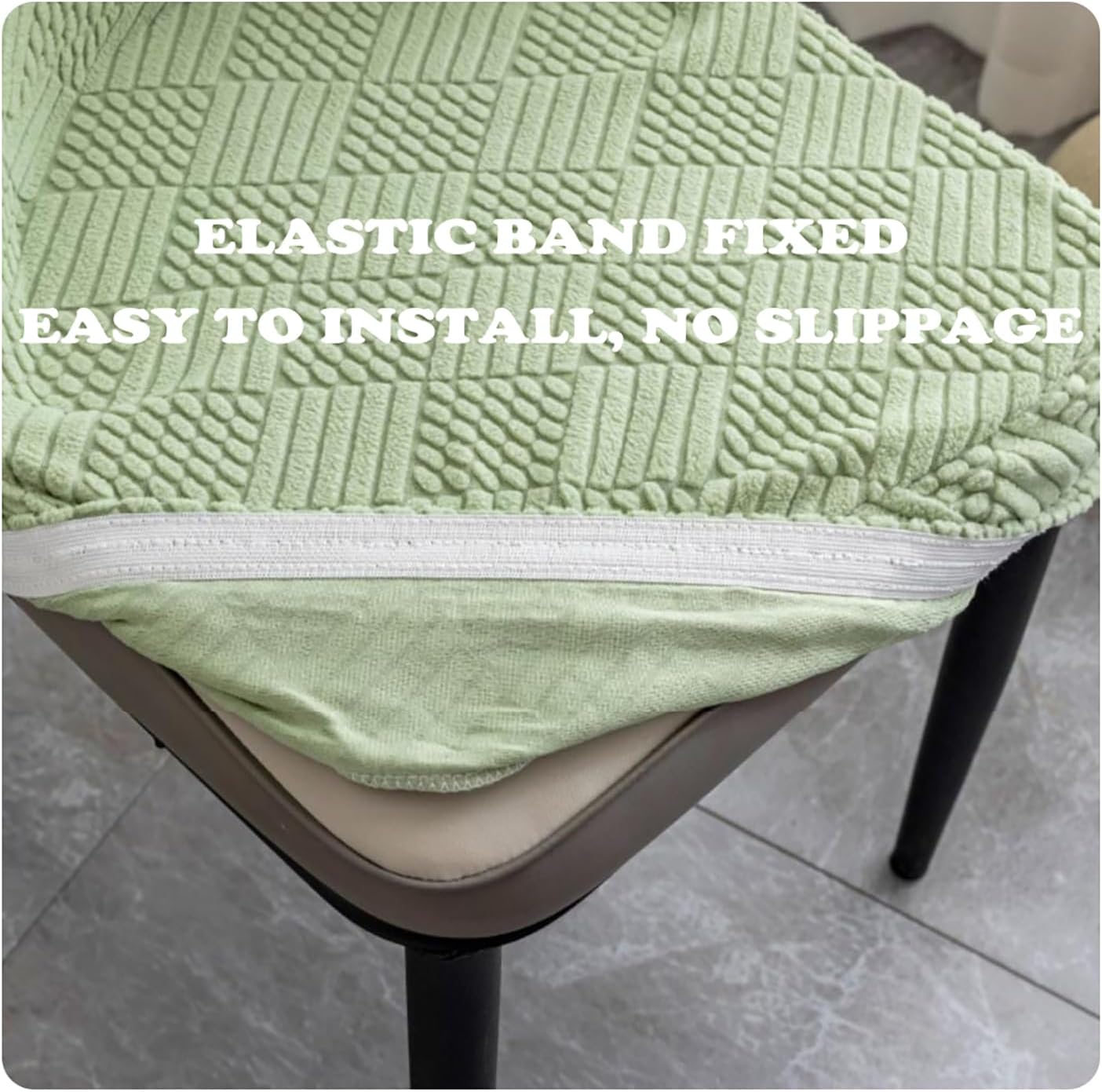 Vỏ Bọc Ghế Ăn Lưng Cong Jacquard