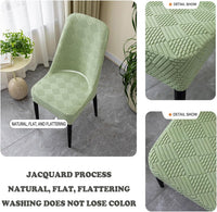 Vỏ Bọc Ghế Ăn Lưng Cong Jacquard