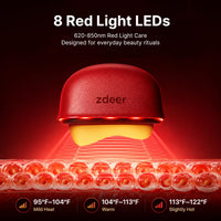 Red Light Facial Massager with Heat & Vibration, Face & Neck Tool