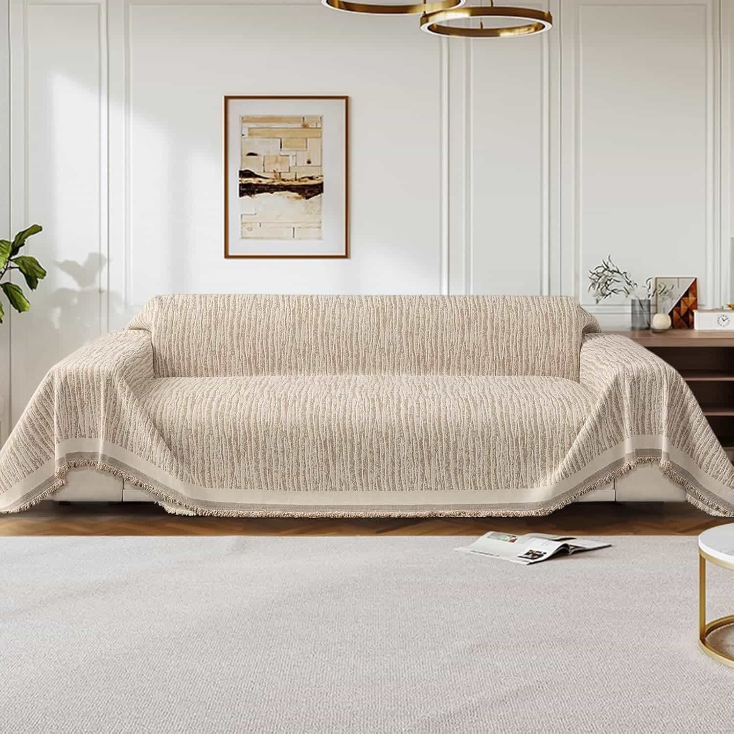 Chenille Non-Slip Sided Slipcover for Corner Sofa