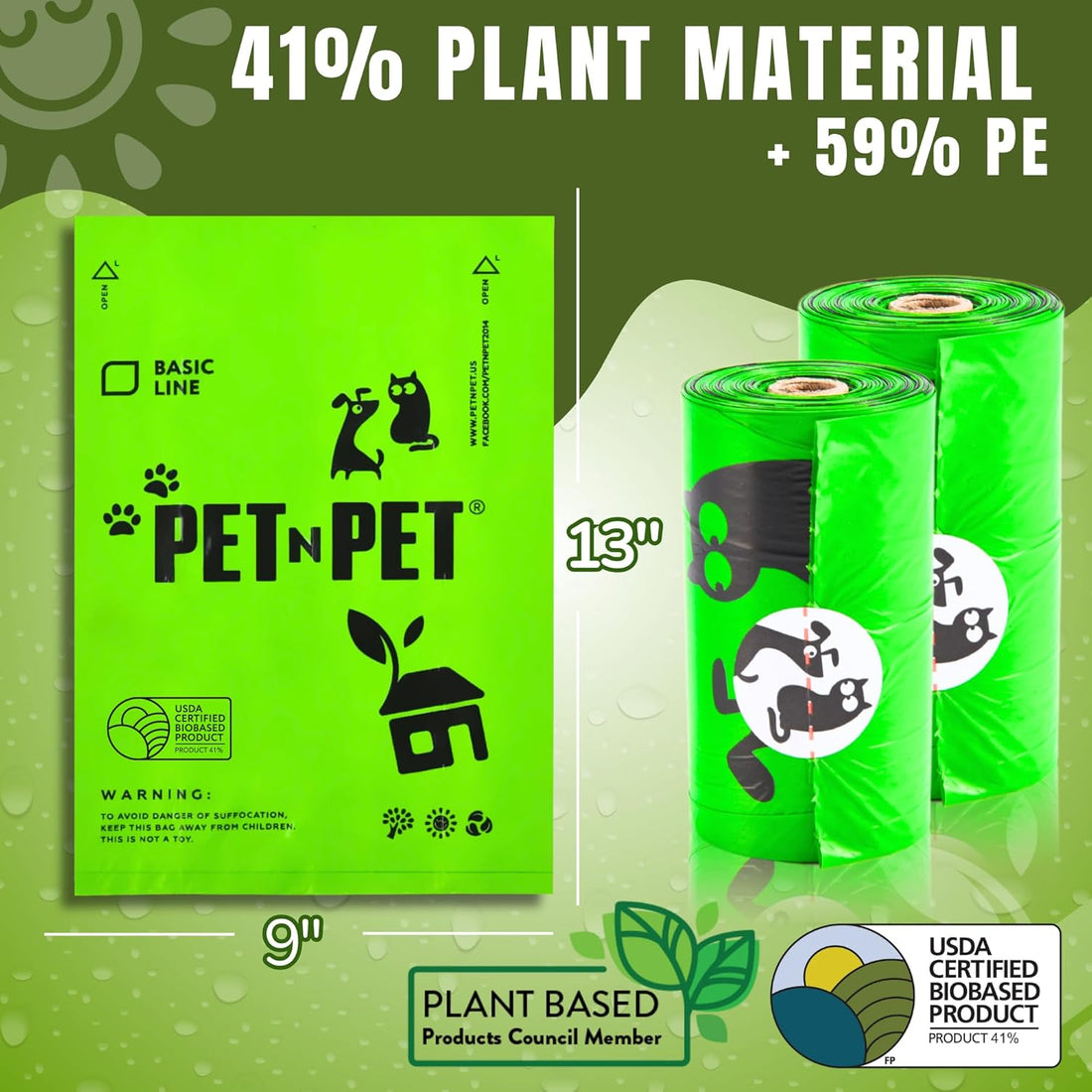 PET N PET 1080 Count Dog Poop Bags