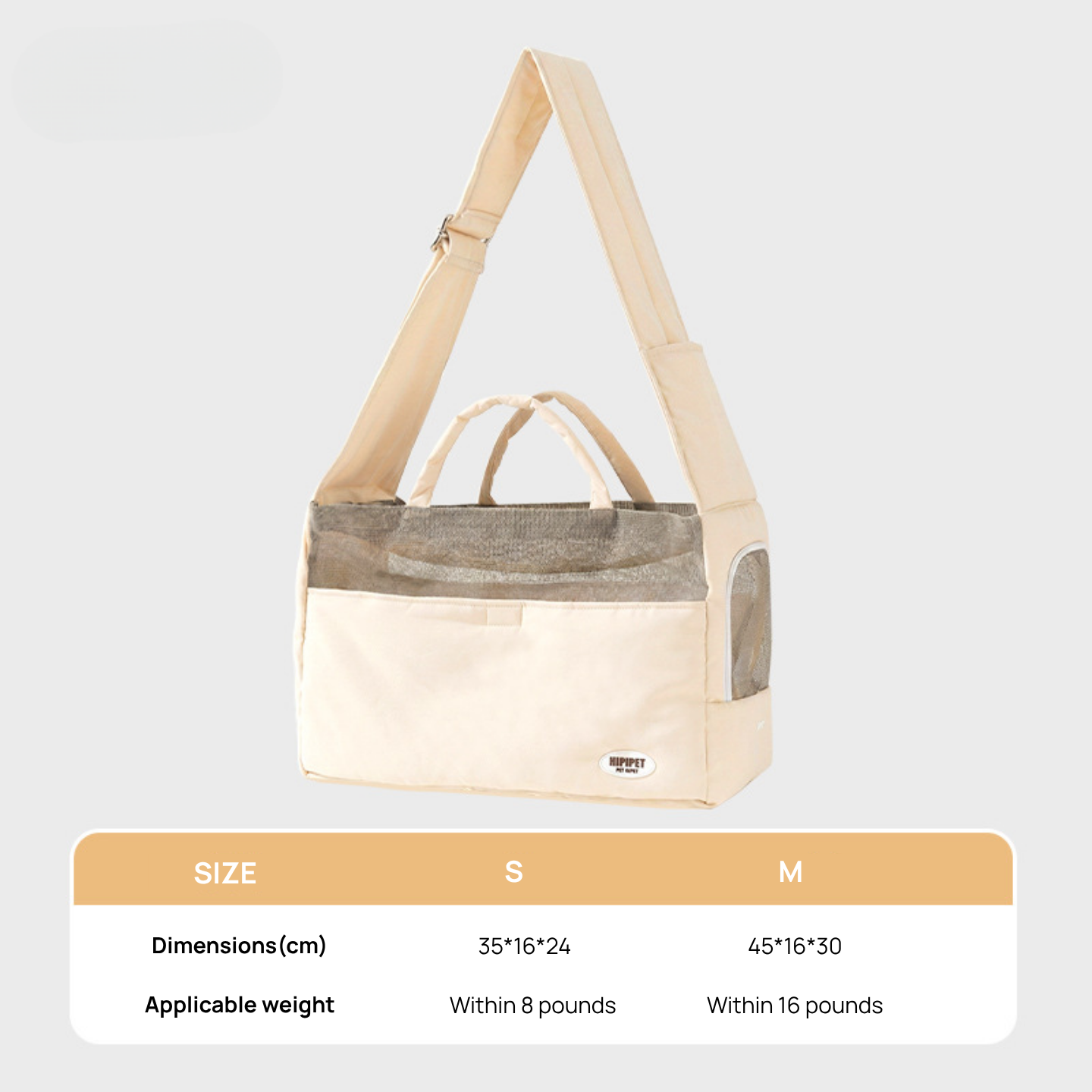 Stylish Pet Carrier Bag – Durable Cavalry Fabric for Small Pets