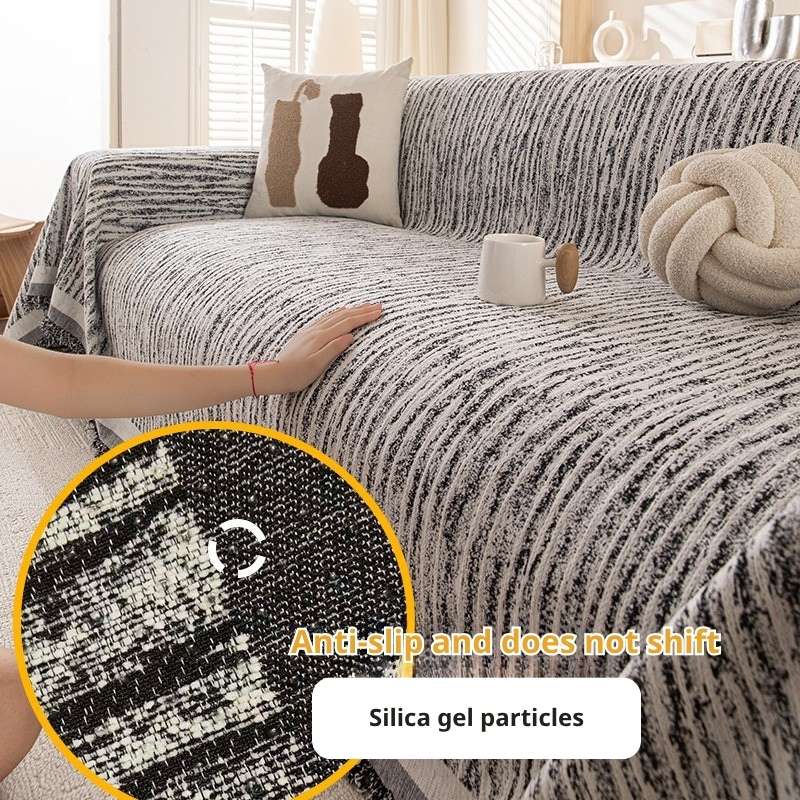 Chenille Non-Slip Sided Slipcover for Corner Sofa