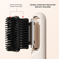 Negative Ion Hair Straightener Brush – Smooth & Frizz-Free Hair