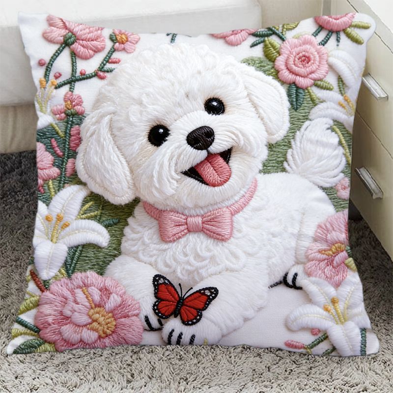 Pillow cover printed with pet images
