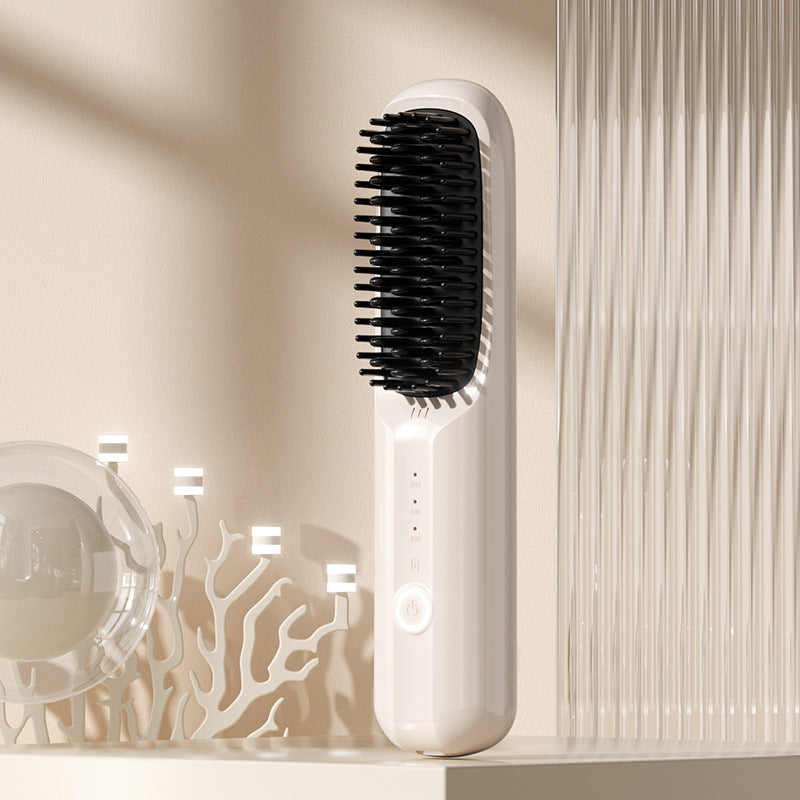 Negative Ion Hair Straightener Brush – Smooth & Frizz-Free Hair
