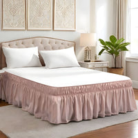 Easy-Going Ruffled Bed Skirt – Soft Washable Bed Decor with Adjustable Elastic Belt