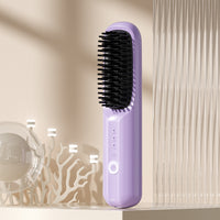 Negative Ion Hair Straightener Brush – Smooth & Frizz-Free Hair