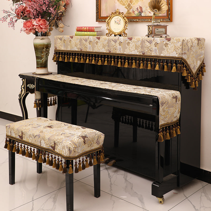 Piano dust cover full cover cover cloth high-end Nordic simple light luxury high-end sense new half cover high-end piano cover cloth