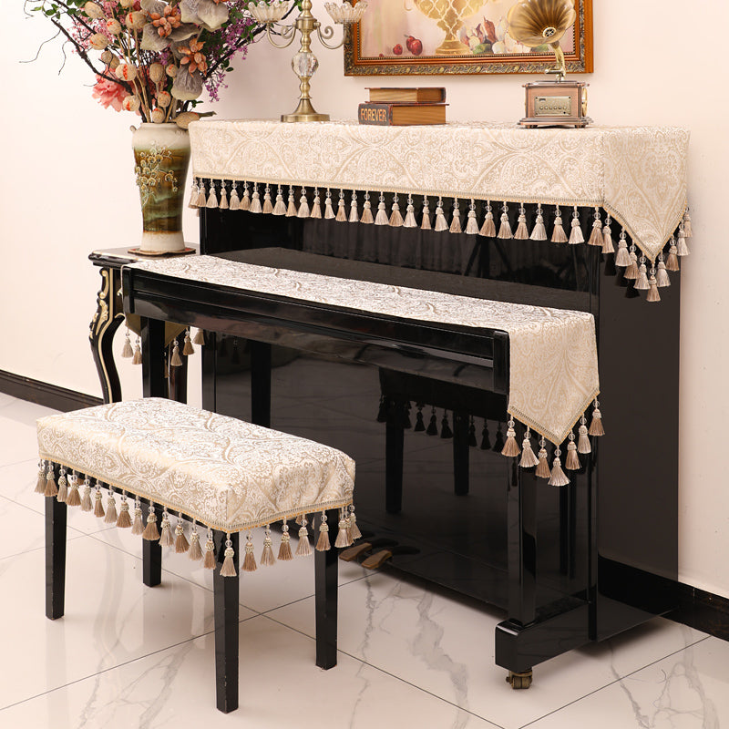 Piano dust cover full cover cover cloth high-end Nordic simple light luxury high-end sense new half cover high-end piano cover cloth