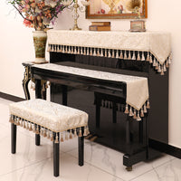 Piano dust cover full cover cover cloth high-end Nordic simple light luxury high-end sense new half cover high-end piano cover cloth