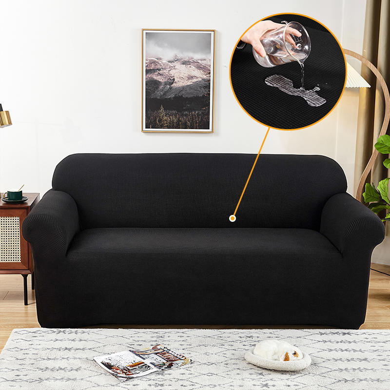 Sofa cover made of waterproof elastane material.