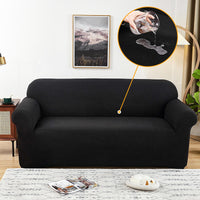 Sofa cover made of waterproof elastane material.