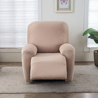 Stretch Sofa Cover with Grid Pattern – Elastic Slipcover for Living Room Furniture