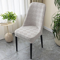 Vỏ Bọc Ghế Ăn Lưng Cong Jacquard