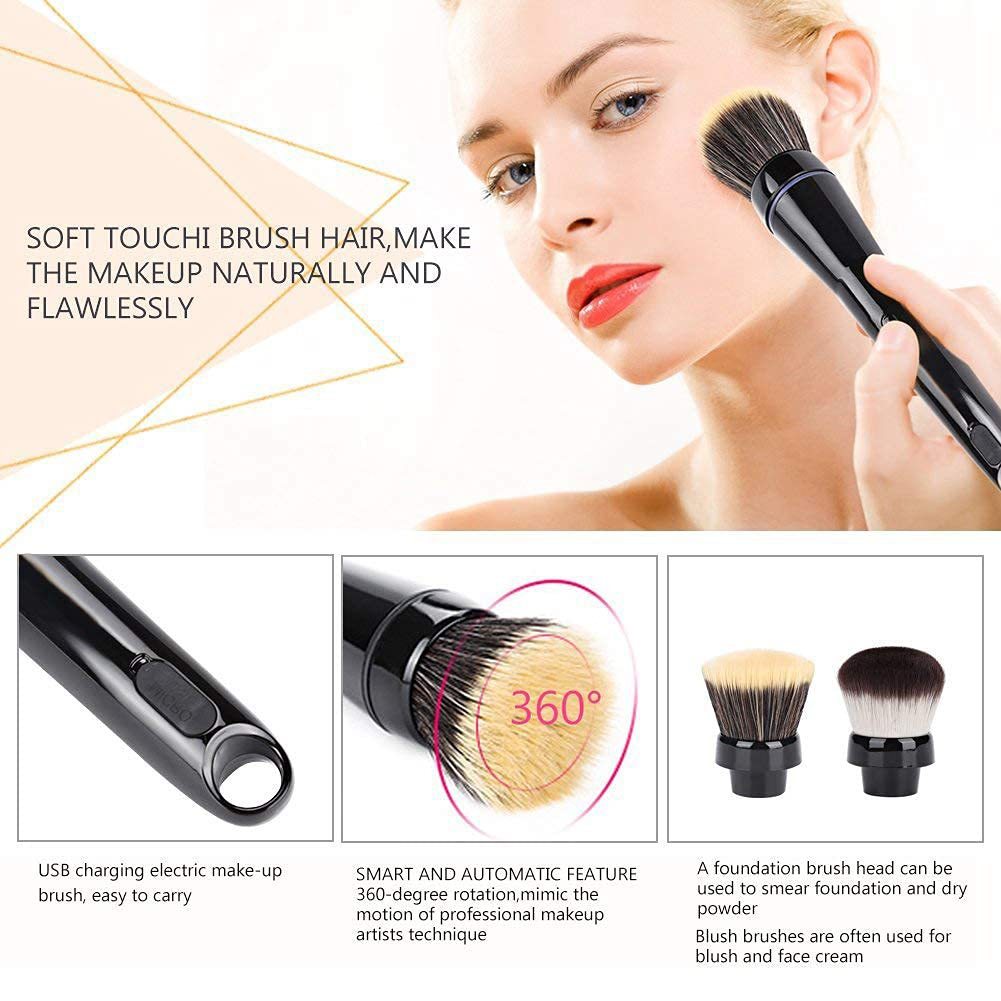 Electric makeup brush set