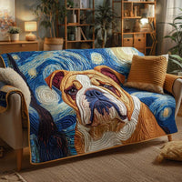 Festive Paw Quilted Sofa Cover