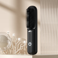 Negative Ion Hair Straightener Brush – Smooth & Frizz-Free Hair
