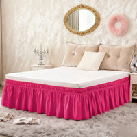 Easy-Going Ruffled Bed Skirt – Soft Washable Bed Decor with Adjustable Elastic Belt