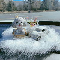 Sparkling Rhinestone Teddy Bear Car Decoration