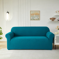 Sofa cover made of waterproof elastane material.
