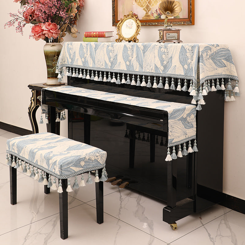 Piano dust cover full cover cover cloth high-end Nordic simple light luxury high-end sense new half cover high-end piano cover cloth