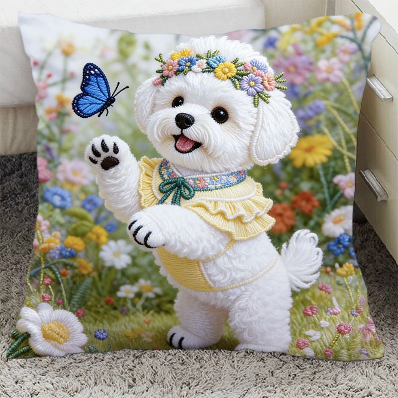 Pillow cover printed with pet images