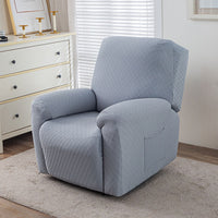 Stretch Sofa Cover with Grid Pattern – Elastic Slipcover for Living Room Furniture