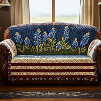 Festive Paw Quilted Sofa Cover