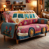 Festive Paw Quilted Sofa Cover
