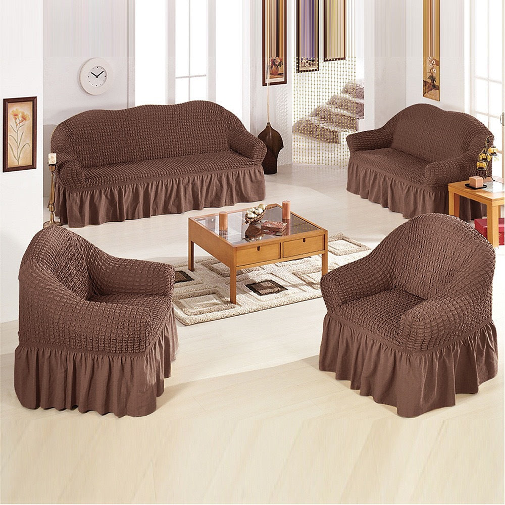 Premium Cotton Stretch Sofa Cover – Soft, Durable & Protective