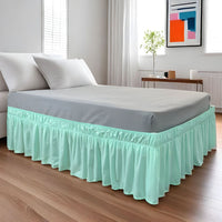 Easy-Going Ruffled Bed Skirt – Soft Washable Bed Decor with Adjustable Elastic Belt