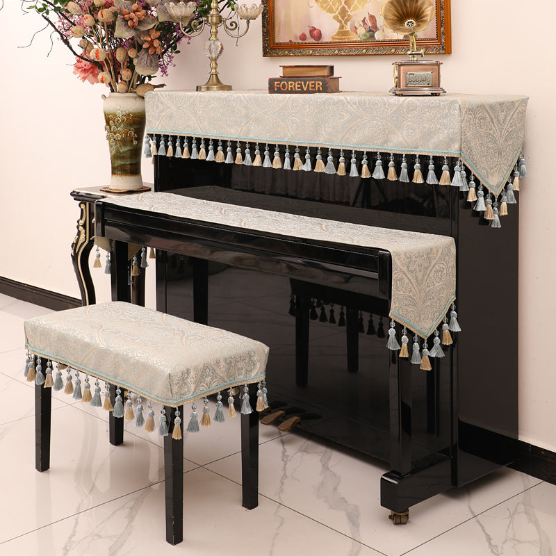 Piano dust cover full cover cover cloth high-end Nordic simple light luxury high-end sense new half cover high-end piano cover cloth