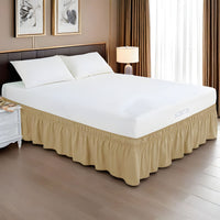 Easy-Going Ruffled Bed Skirt – Soft Washable Bed Decor with Adjustable Elastic Belt