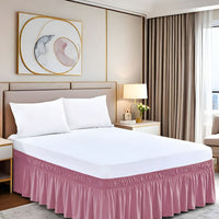 Easy-Going Ruffled Bed Skirt – Soft Washable Bed Decor with Adjustable Elastic Belt