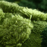 Forest Moss Hand-Tufted Green Abstract Area Rug | Sculptural Texture