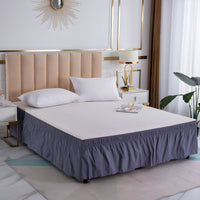 Easy-Going Ruffled Bed Skirt – Soft Washable Bed Decor with Adjustable Elastic Belt