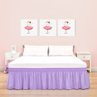 Easy-Going Ruffled Bed Skirt – Soft Washable Bed Decor with Adjustable Elastic Belt